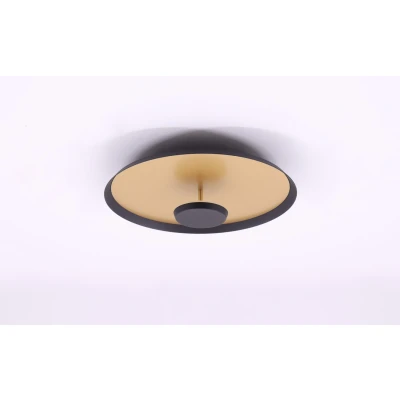 Afbeelding van Plafondlamp zwart goud diameter 35cm