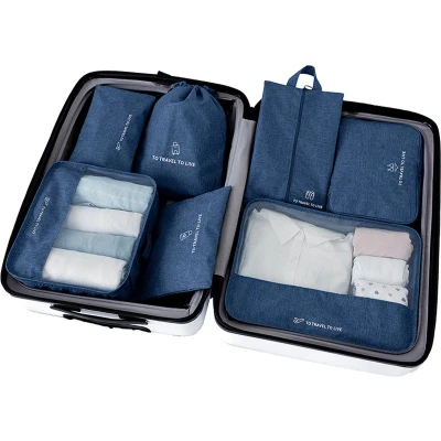 Afbeelding van Packing Cubes Set 7 Delig Donkerblauw