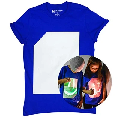 Afbeelding van Interactief Glow In the dark T shirt (Blauw/Groen, S)
