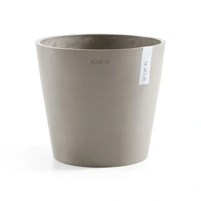 Afbeelding van Ecopots Amsterdam 30 cm taupe planten/bloembak pot