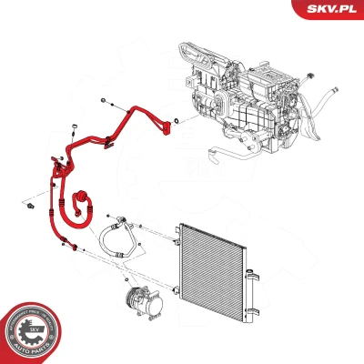 Afbeelding van Hoge druk / lage drukleiding, airconditioning ESEN SKV 43SKV590