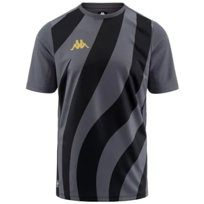 Afbeelding van Kappa Tshirt print, Heren, Maat: Medium, Grey charcoal/black