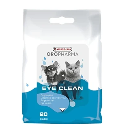 Afbeelding van Versele Laga Oropharma Eye Clean Cat &amp; Dog Oogdoekjes Oogverzorgingsmiddel 20 stuks