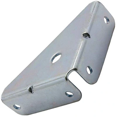 Afbeelding van Merriway BH00029 50 x mm verzinkte hoekplaten, wit, 10 stuks