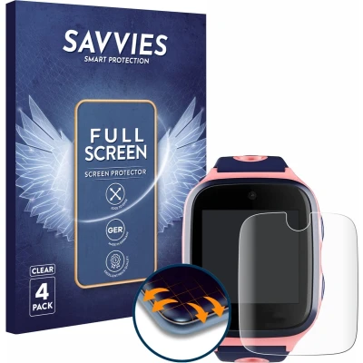 Afbeelding van Savvies Screenprotector voor Xplora 4 Folie Beschermfolie transparant volledig dekking (4 Stuks)