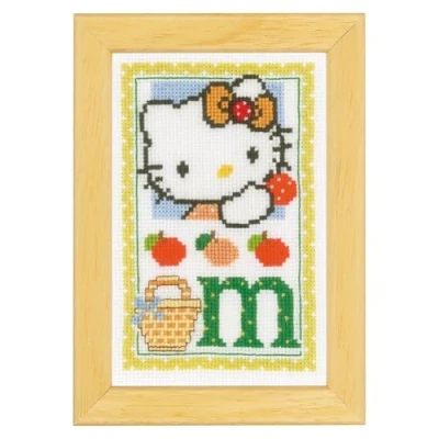 Afbeelding van Miniatuur kit Hello Kitty Alfabet M Vervaco PN 0149544