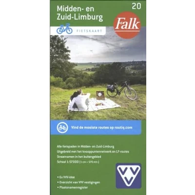 Afbeelding van Falk Fietskaart 20 Midden En Zuid Limburg Kleurloos Overige Accessoires