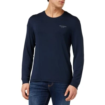 Afbeelding van Ted Baker Superzachte Jersey Top met Lange Mouwen, Navy nws 002, L