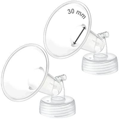 Afbeelding van 2x 30 mm Maymom brede hals pomponderdelen voor Spectra S1/S2 pompen; incl. halsflens; niet originele flens; vervanging Shield (30 twee flensen) (Spectra pomponderdelen)