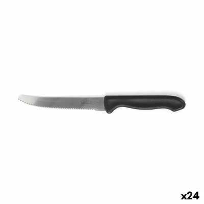 Afbeelding van Vleesmessenset Cuyfor Zwart Zilverkleurig 12 cm 6 Onderdelen (24 Stuks)