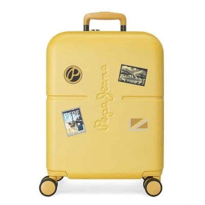 Afbeelding van Pepe Jeans Chest Ocker Cabinetrolley, 40 x 55 20 cm, stijve ABS sluiting, geïntegreerd, 37 l, 3,22 kg, 4 wielen, handbagage