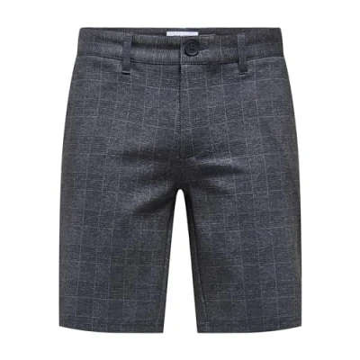 Afbeelding van Only &amp; Sons Broek Onsmark 0209 Check Shorts Noos 22028248 Dress Blues Mannen Maat XS