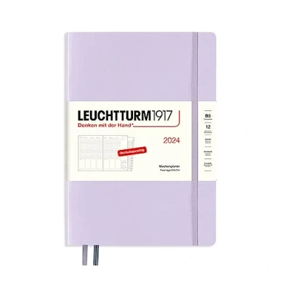Afbeelding van LEUCHTTURM1917 367845 Weekplanner Composition (B5) 2024, met extra boekje voor adressen en jubilea, lila, Duits, 12 maanden