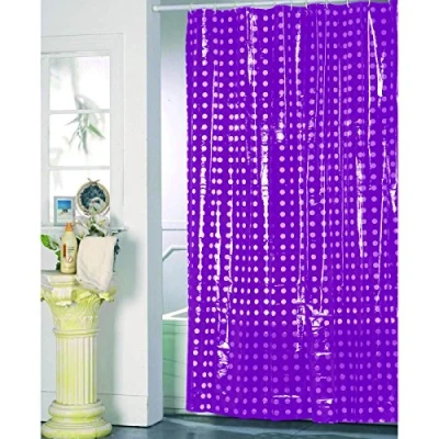 Afbeelding van MSV Anti schimmel douchegordijn paars antibacterieel, wasbaar, waterdicht PVC 180x200cm