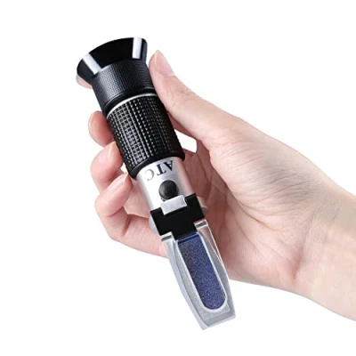 Afbeelding van Antivries Refractometer 4 in 1 koelmiddelmeetapparaat voor het controleren van vriespunt automobielantivriessystemen, antivriesmeetapparaat refractometer, ethyleenpropyleenglycol