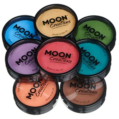 Afbeelding van Moon Creations Pro gezichts en lichaamsmake up, professionele gekleurde taartpotten voor gezichtsverf, kostuums, feesten, Halloween, kinderen volwassenen (avontuurkleurenset)