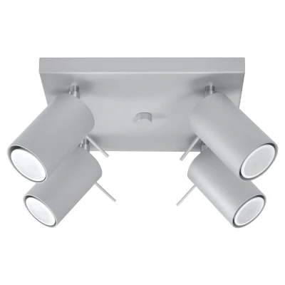 Afbeelding van LED Plafondspot grijs RING 4 x GU10 aansluiting