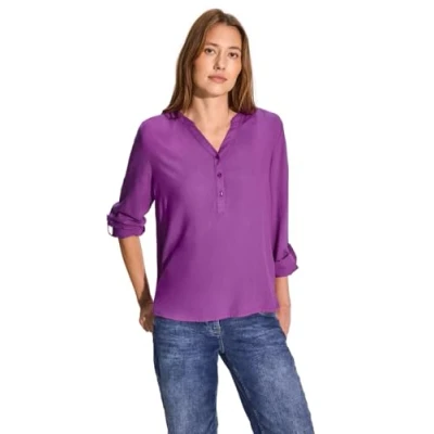 Afbeelding van Cecil MIT TURN UP Blouse, Dames, Maat: XS, Lila