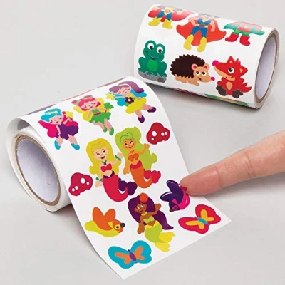 Afbeelding van Baker Ross AX127 Diverse Stickerrollen (9 stuks) Knutselspullen en Stickers voor Kinderen