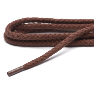 Afbeelding van Cordial Schoenveters middelbruin rond grof geweven veterlengte 70 cm 4 6 gaatjes