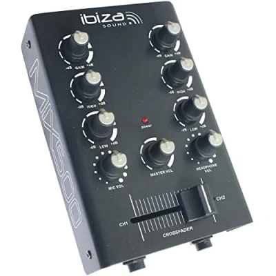 Afbeelding van Ibiza Sound MIX500 2 kanaals mengpaneel DJ mixer