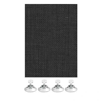 Afbeelding van GARDINIA Veelzijdige zonwering, lichtdoorlatend, incl. 8 zuignappen, zwart, 100 x 150 cm