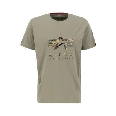 Afbeelding van Alpha Industries CAMO PP T Tshirt print, Heren, Maat: Large, Olive