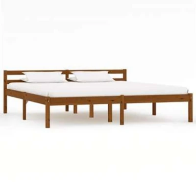 Afbeelding van Bedframe massief grenenhout honingbruin 180x200 cm