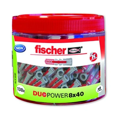 Afbeelding van Fischer 553307 pluggen, nylon, grijs en rood, 8 x 40