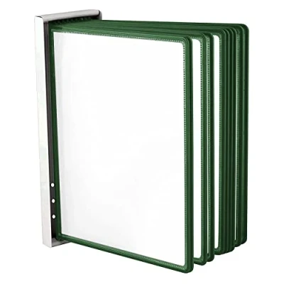 Afbeelding van Leviatan Wandzichtpaneelsysteem wandhouder voor zichtpanelen tafelsysteem van metaal schroeven aan de muur, in het magazijn, werkplaats, winkel, laboratorium + 10 groene zichtborden