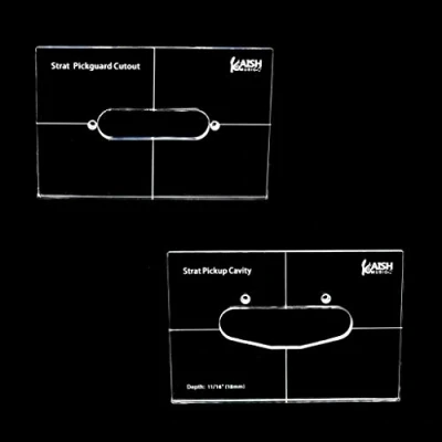 Afbeelding van KAISH Acryl Enkele Coil Pickup Routing Template Templates 2 stks hele Set
