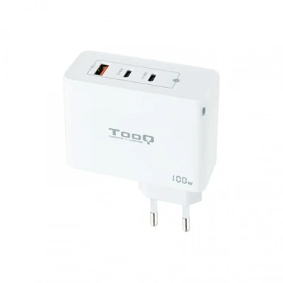 Afbeelding van TOOQ TQWC GANQC2PD100W wandlader GAN 2 x USB C/PD + A/QC 100 W, wit