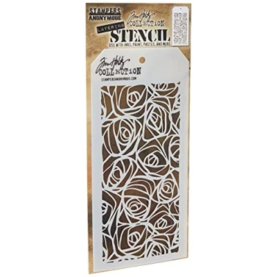 Afbeelding van Stempels Anoniem THS 036 Tim Holtz Stencils Scribbles, 10,5 x 21,5 cm