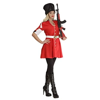 Afbeelding van Widmann Politie &amp; Detective Kostuum Royald Gard Dames Beefeater Vrouw Rood Large Carnavalskleding Verkleedkleding