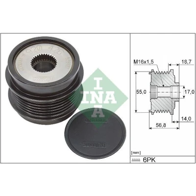 Afbeelding van INA 535 0341 10 Dynamovrijloop Speciaal gereedschap voor montage noodzakelijk