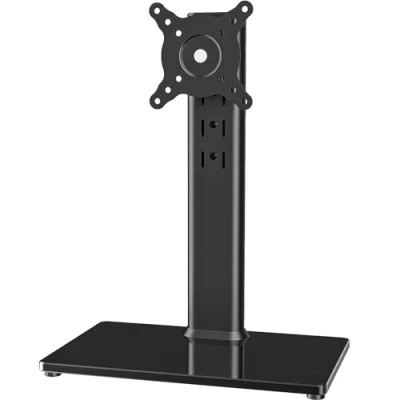 Afbeelding van Enkele LCD computermonitor vrijstaande bureaustandaard voor 13 inch tot 32 scherm met draaibaar, in hoogte verstelbaar, rotatie, houdt één (1) 35 kg