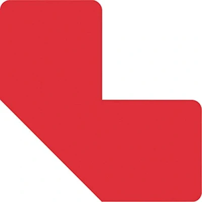Afbeelding van Zelfklevende vloermarkering 100x50mm Symbool L vorm Rood 10 stuks