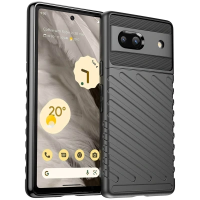 Afbeelding van Google Pixel 7a Hoesje Siliconen en TPU (zacht) iMoshion Softcase/Backcover Zwart Telefoonhoesje Shockproof/Valbescherming