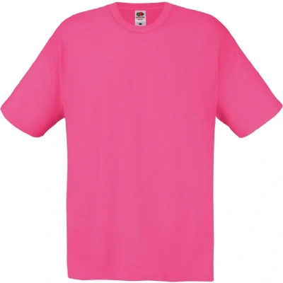 Afbeelding van Fruit Of The Loom Heren Screen Stars Origineel Vol Cut T shirt met korte mouwen (Fuchsia)