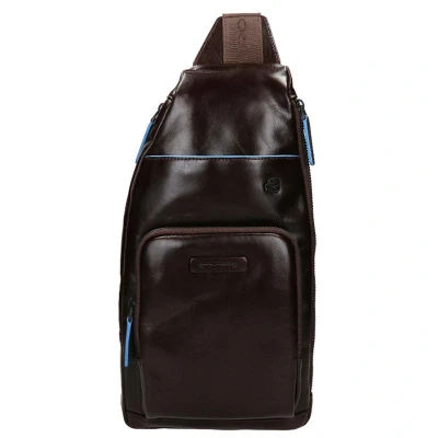 Afbeelding van Piquadro Blue Square Mono Sling Bag Mahogany