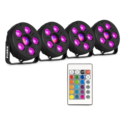 Afbeelding van Fuzzix Comet M06 LED par set 4 parren met Jellyball