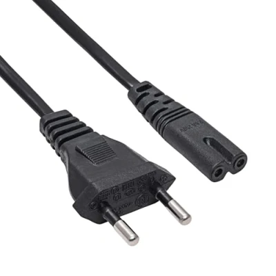 Afbeelding van Akyga AK RD 04A netsnoer voor laptop 2 pins IEC C7 / CEE 7/16 Europlug 0,5 m
