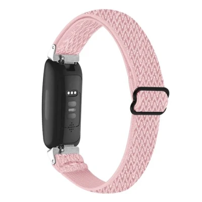 Afbeelding van Fitbit Inspire 3 Elastische solo loop nylon bandje Roze