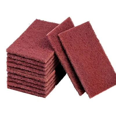 Afbeelding van Amacoam schuurspons, nylon, carborundum, krasvrij, poetsdoek, duurzaam, heavy duty, scrub spons, schrobspons, 10 stuks