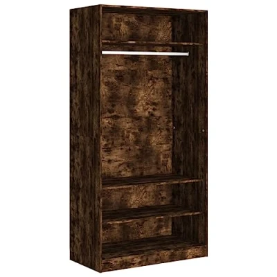 Afbeelding van Kledingkast 100X50X200 cm Bewerkt Hout Grijs Sonoma Eikenkleur 100 x 50 200 / Gerookt eiken