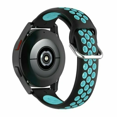 Afbeelding van Garmin Venu / Sq Sq2 2 plus Siliconen sportbandje met gesp Zwart + blauw