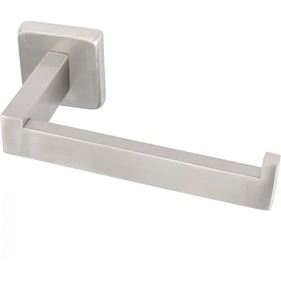 Afbeelding van YUET Toiletrolhouder Papierhouders Roestvrij Staal Tissue Hanger Wandmontage Schroeven Montage voor Badkamer en Keuken Accessoire Vierkant 304 (Geborsteld Zilver)