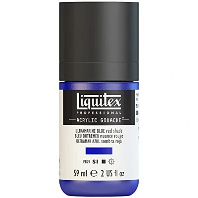 Afbeelding van Liquitex 2059382 Professional Acrylic Gouache, acrylverf met gouache eigenschappen, lichtecht, watervast 59ml Fles, Ultramarine Blue (Red Shade)