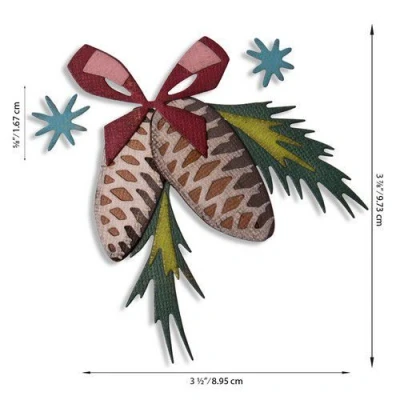 Afbeelding van Sizzix Thinlits Die Set Festive Trims Colorize 8PK 664733 Tim Holtz (07 20)