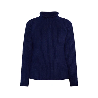 Afbeelding van DREIMASTER Vintage Dames Gebreide Trui M / Marine 69% Gerecycled Polyester 23% Polyacryl 6% Wol 2% Elastaan